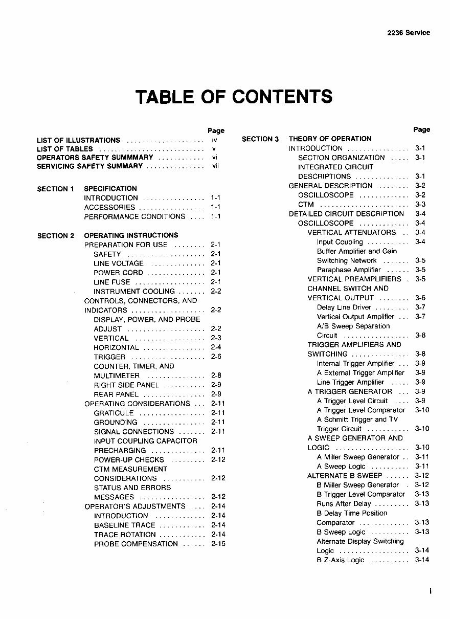 Tektronix 2236 Service Manual preview img 3