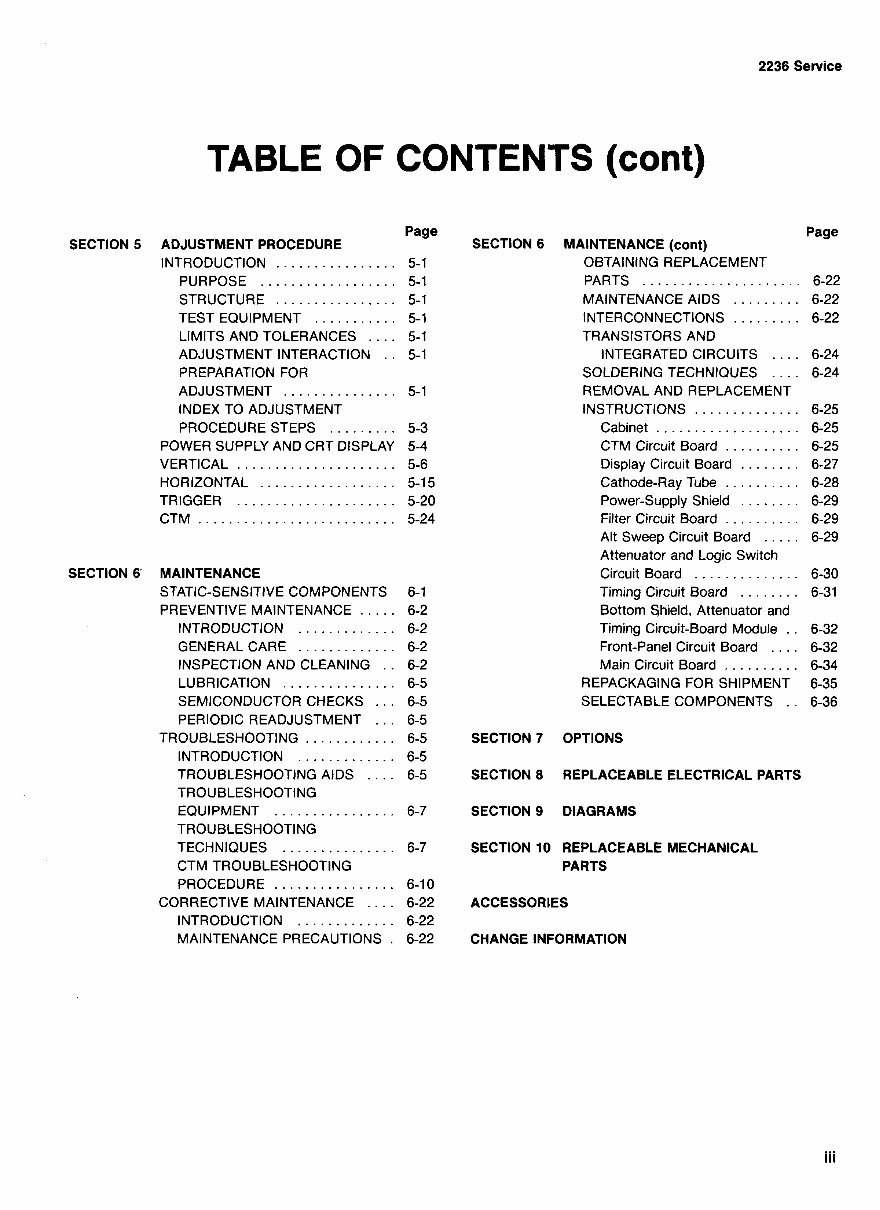Tektronix 2236 Service Manual preview img 5