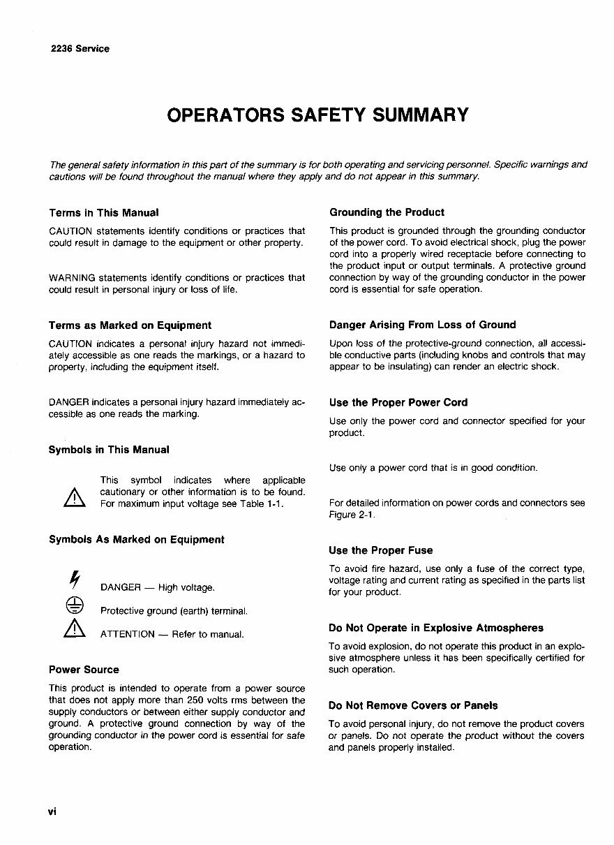 Tektronix 2236 Service Manual preview img 8