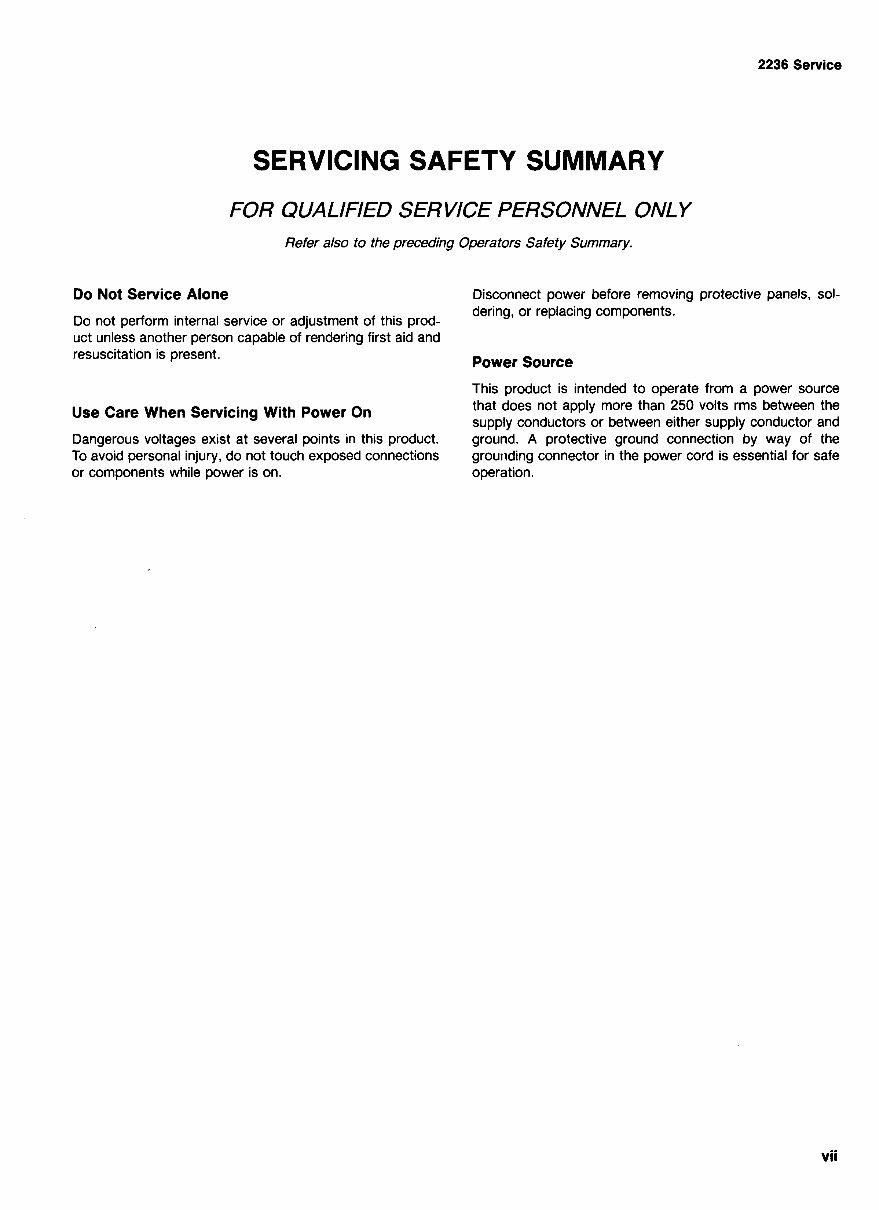 Tektronix 2236 Service Manual preview img 9