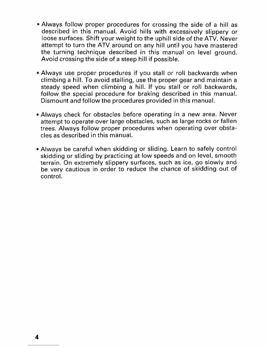 2001 Honda Fourtrax / Foreman S (TRX450S) Owners Manual preview img 10
