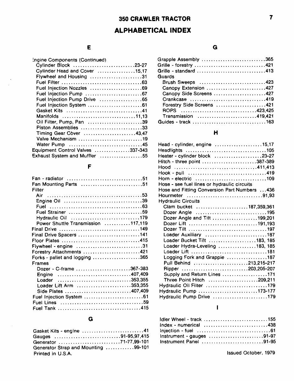 CASE 350 Crawler Parts Manual preview img 9