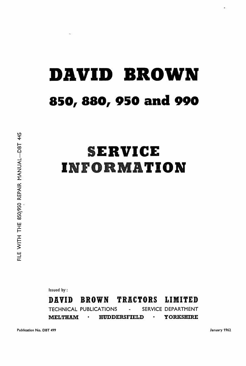 David Brown 850 880 950 990 Series Implematic Tractor Complete Workshop Service Repair Manual preview img 3