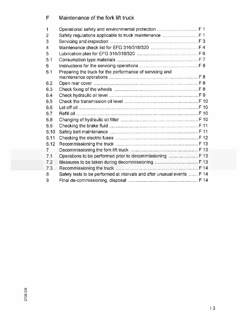 Jungheinrich Electric Lift Truck EFG 316, EFG 318, EFG 320 (08.2004-12.2008) Workshop Service Manual preview img 7