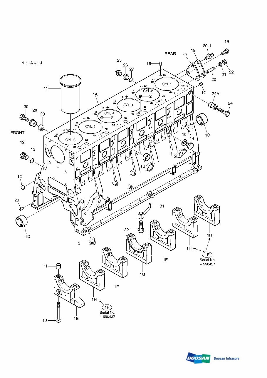 DAEWOO DOOSAN SOLAR 250LC-V (DIEU EXP) Crawler Excavator Service Parts Catalogue Manual preview img 1