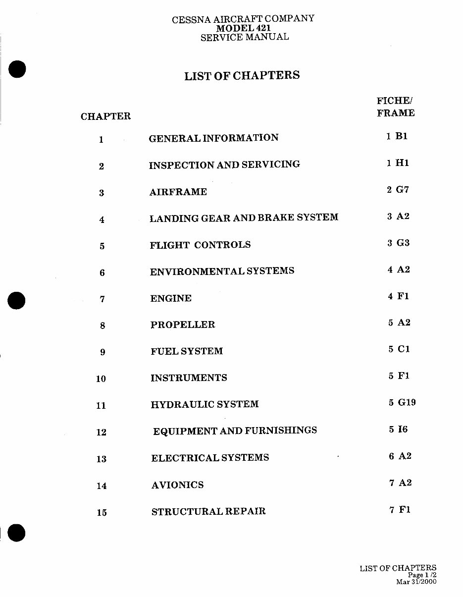 CESSNA AIRCRAFT 421C C421C GOLDEN EAGLE POH-AFM preview img 8