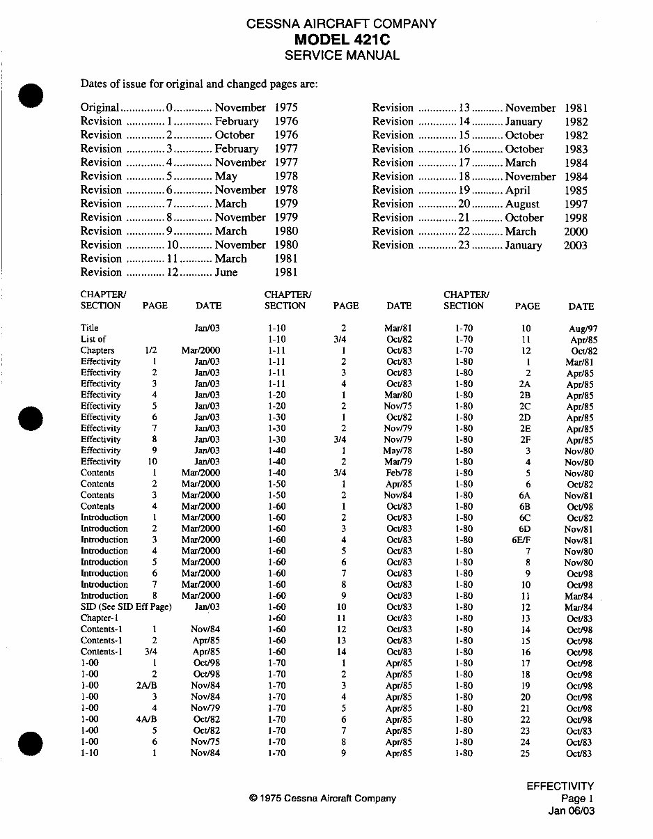CESSNA AIRCRAFT 421C C421C GOLDEN EAGLE POH-AFM preview img 9