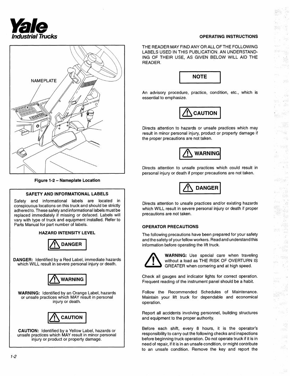 Yale Electric Forklift Truck ERP030TFN, ERP035TFN, ERP040TFN Workshop Service Manual preview img 10