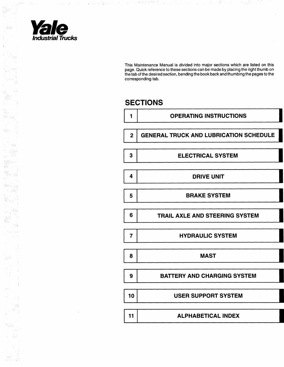 Yale Electric Forklift Truck ERP030TFN, ERP035TFN, ERP040TFN Workshop Service Manual preview img 3