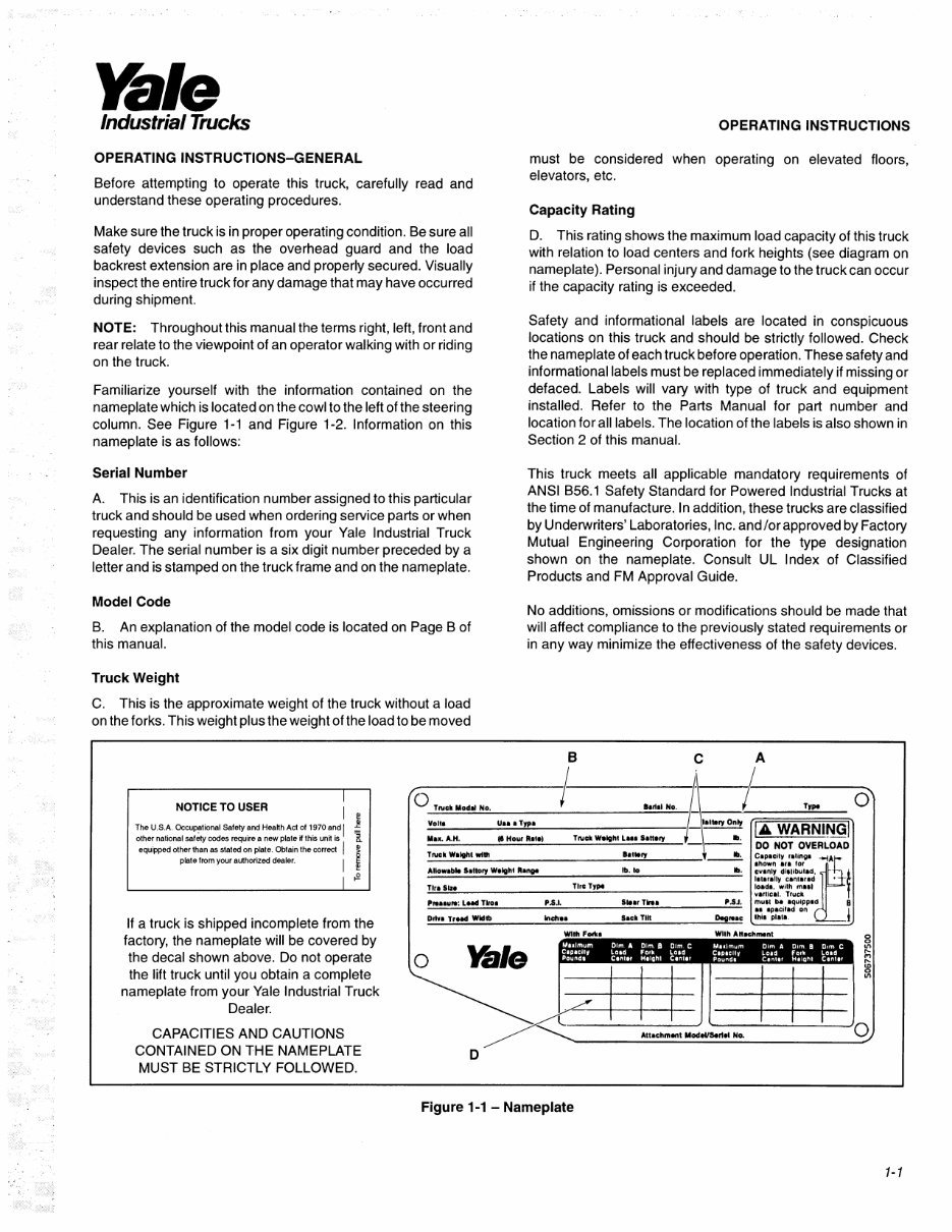 Yale Electric Forklift Truck ERP030TFN, ERP035TFN, ERP040TFN Workshop Service Manual preview img 9