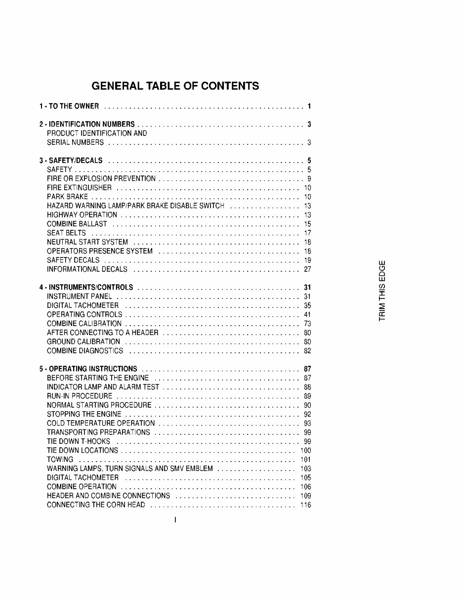 CASE IH 2388 Combine Operators Manual #1 preview img 4