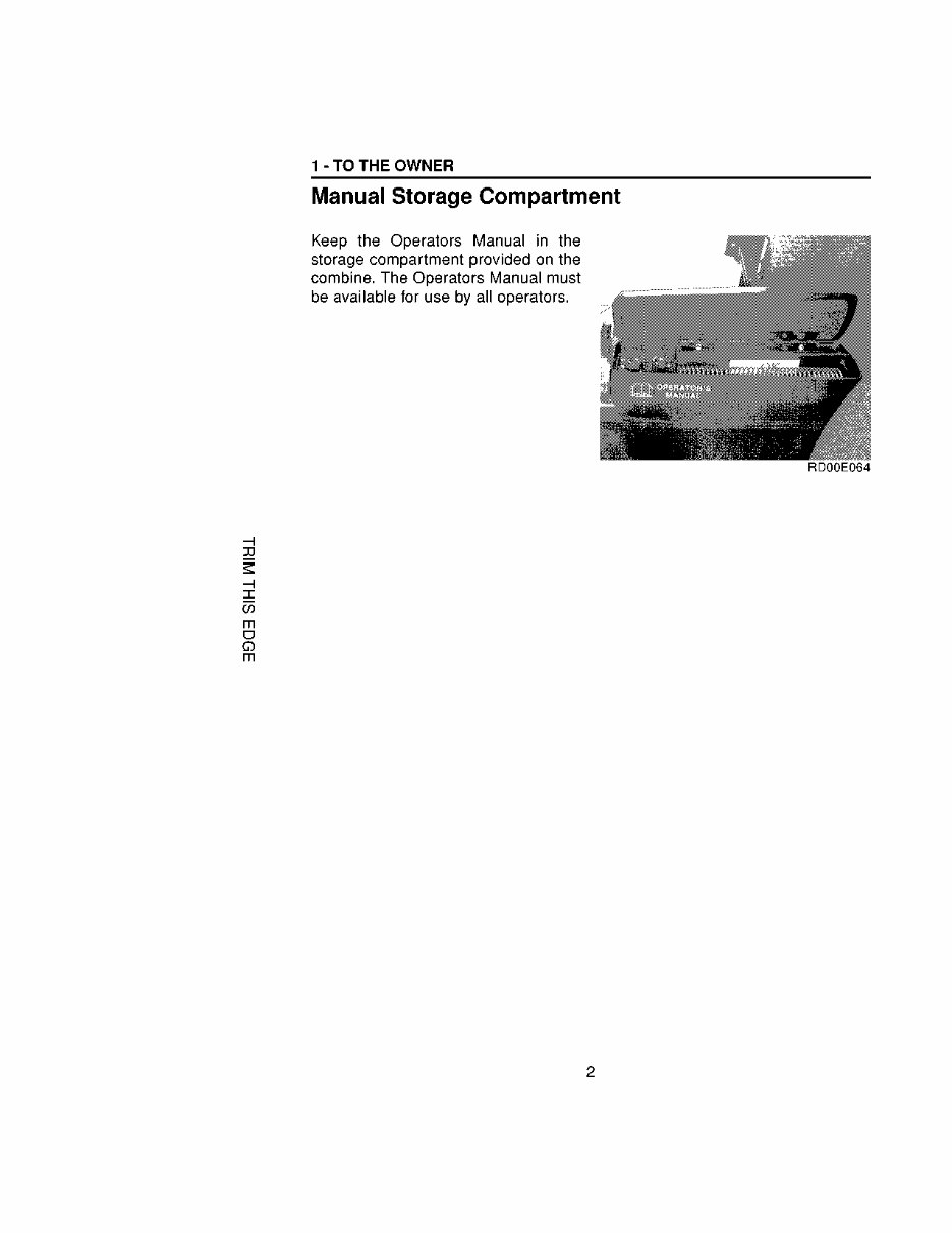 CASE IH 2388 Combine Operators Manual #1 preview img 9
