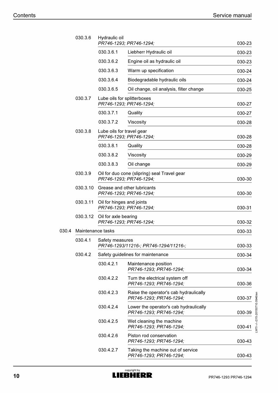 Liebherr PR746 - 1293, PR746 - 1294 Crawler Dozer Service Repair Workshop Manual preview img 10