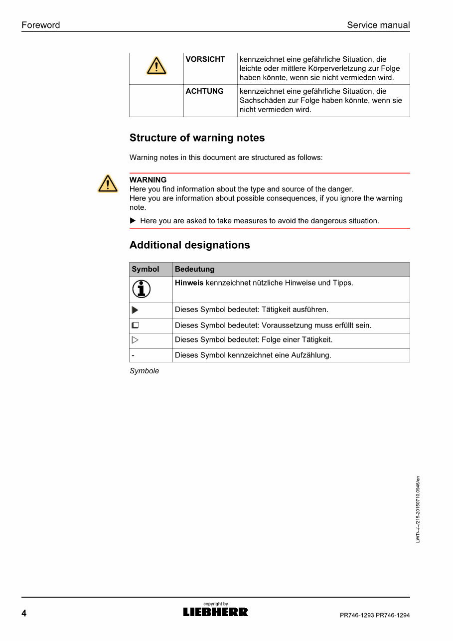 Liebherr PR746 - 1293, PR746 - 1294 Crawler Dozer Service Repair Workshop Manual preview img 4