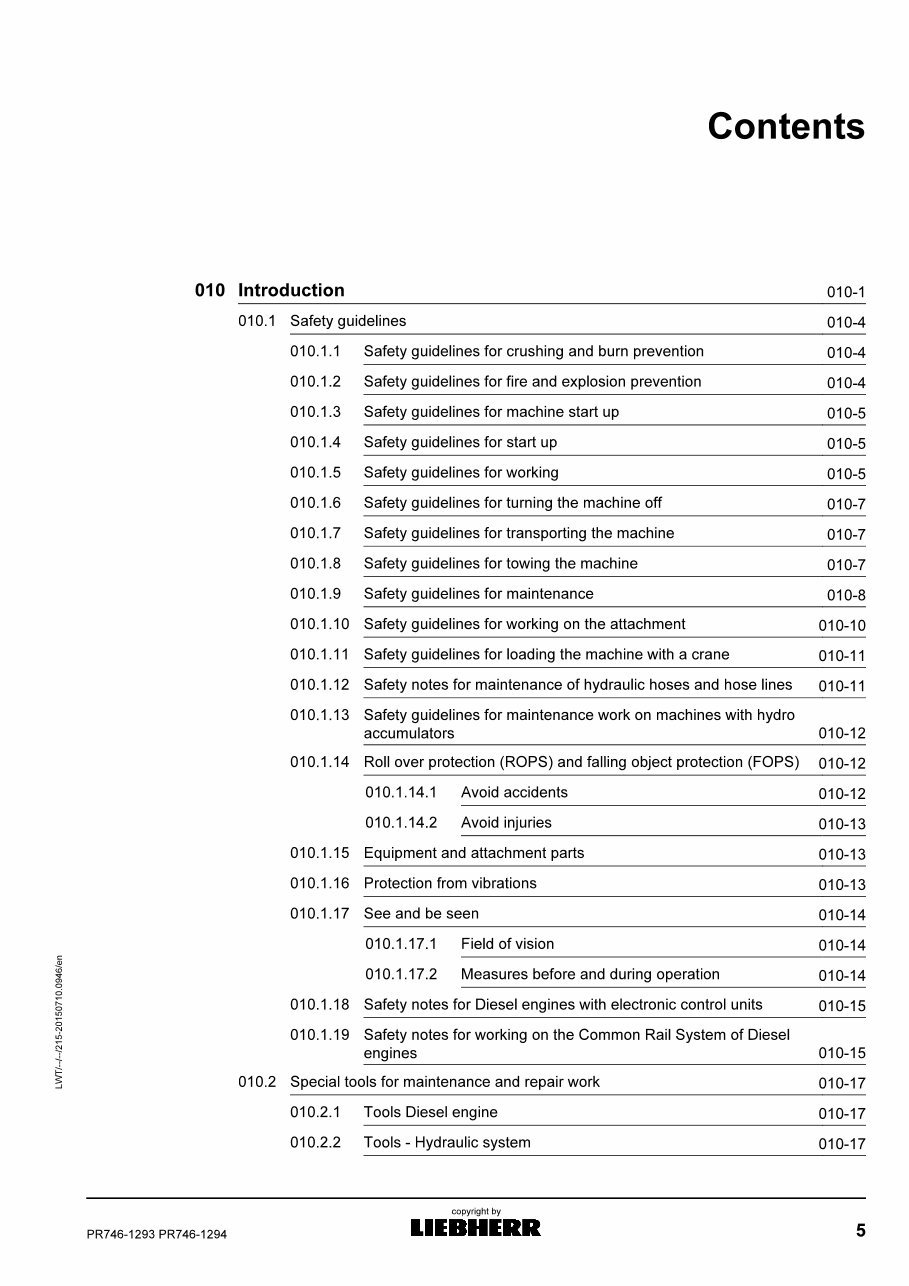 Liebherr PR746 - 1293, PR746 - 1294 Crawler Dozer Service Repair Workshop Manual preview img 5
