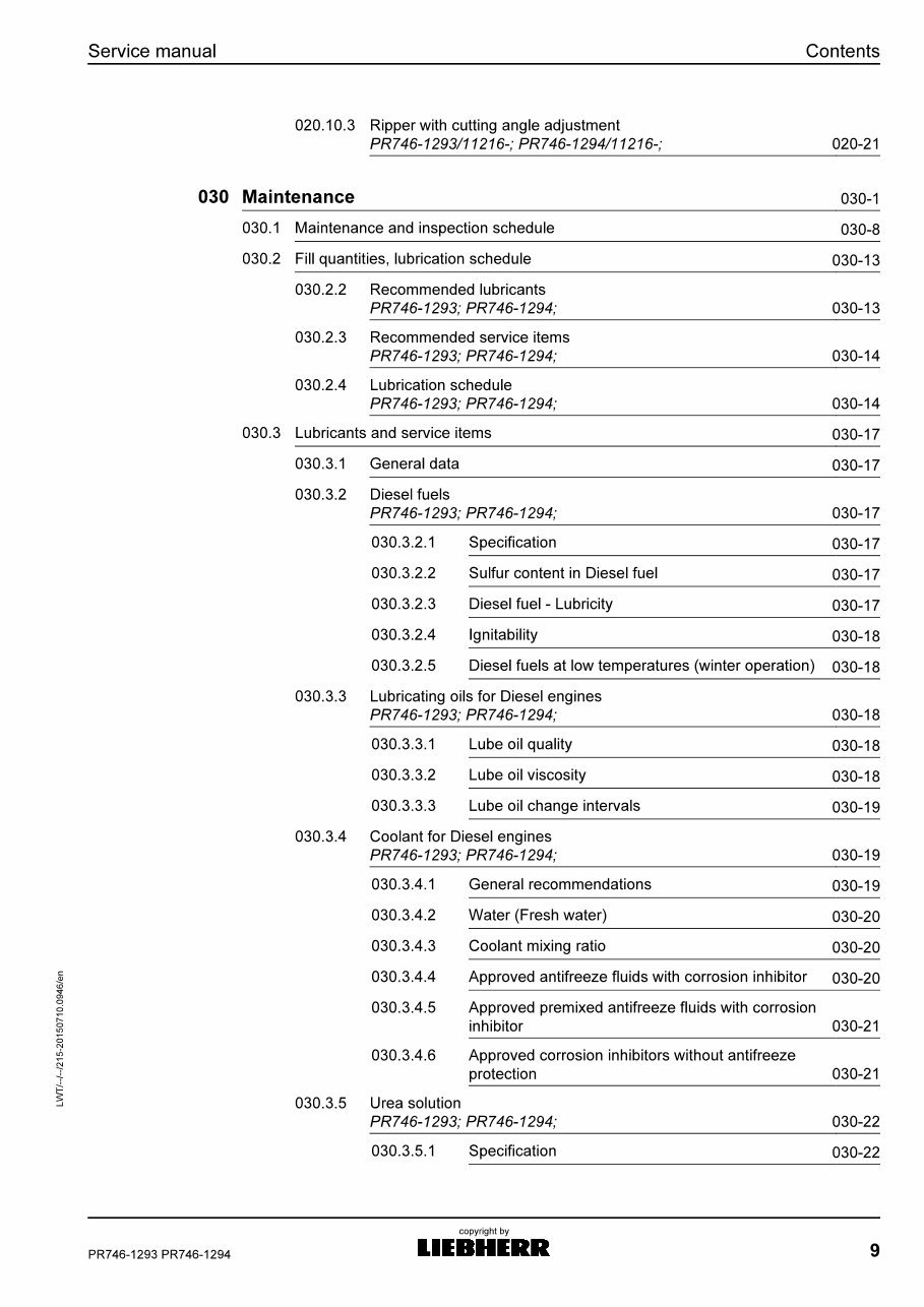Liebherr PR746 - 1293, PR746 - 1294 Crawler Dozer Service Repair Workshop Manual preview img 9