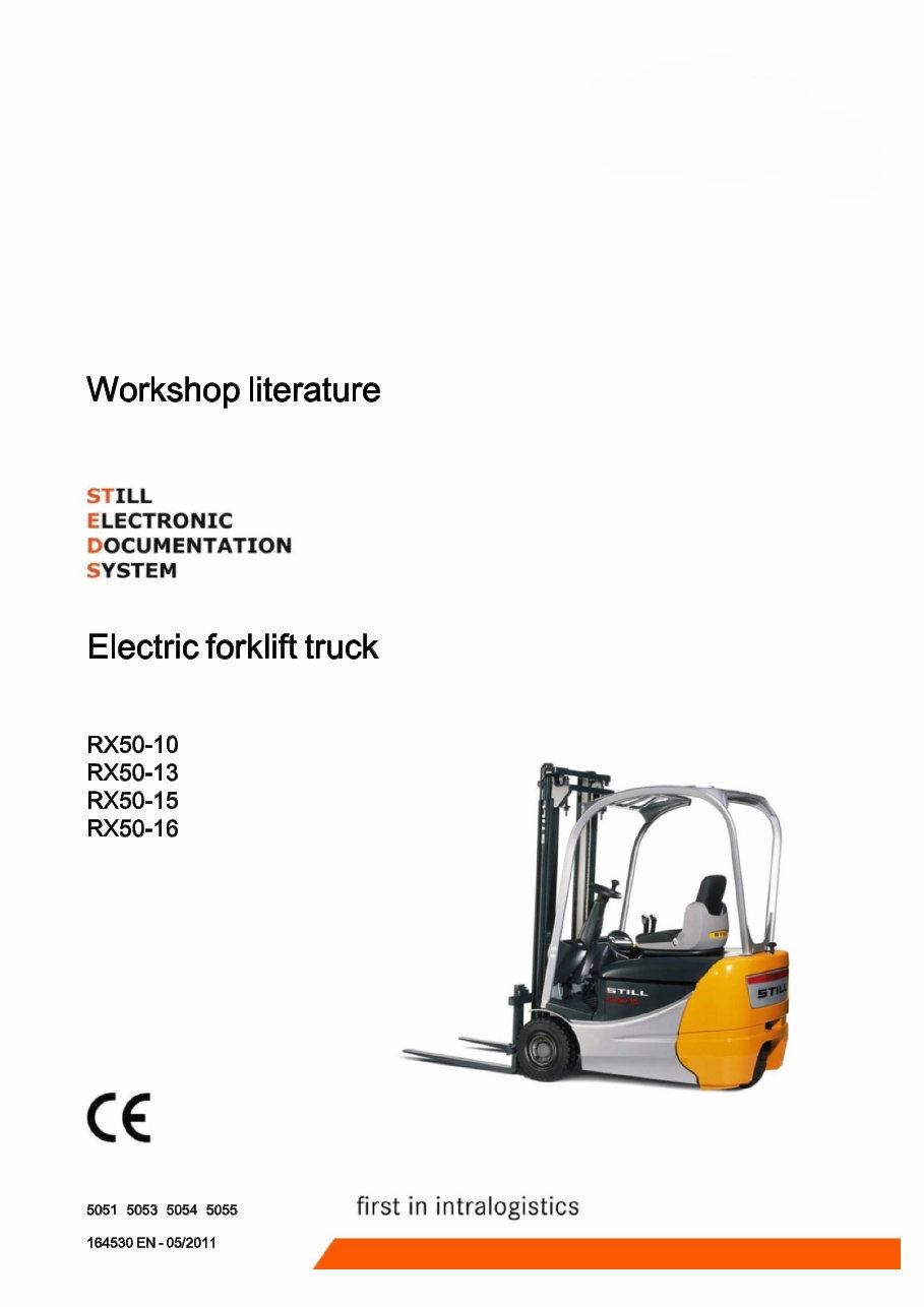 Still RX50-10, RX50-13, RX50-15, RX50-16 Electric Forklift Truck Service Repair Workshop Manual preview img 1