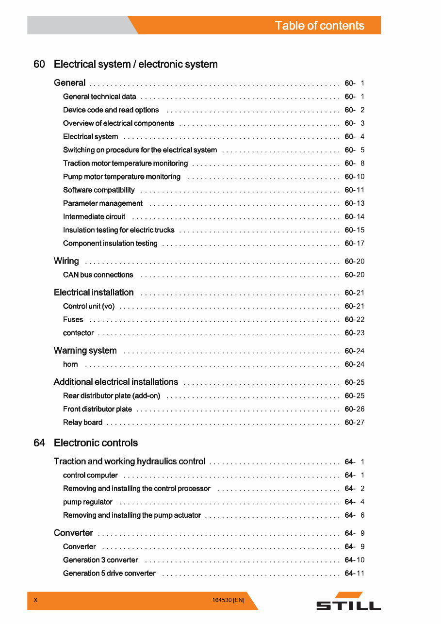 Still RX50-10, RX50-13, RX50-15, RX50-16 Electric Forklift Truck Service Repair Workshop Manual preview img 10