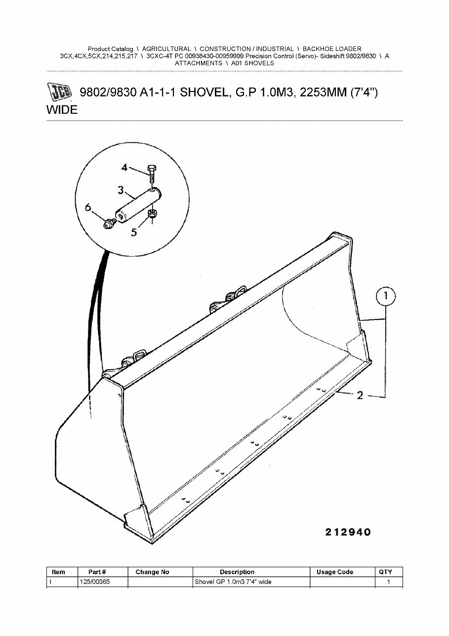 JCB 3CXC-4T PC BACKHOE Loader Parts Catalog Manual (SER. 00938430-00959999) preview img 2