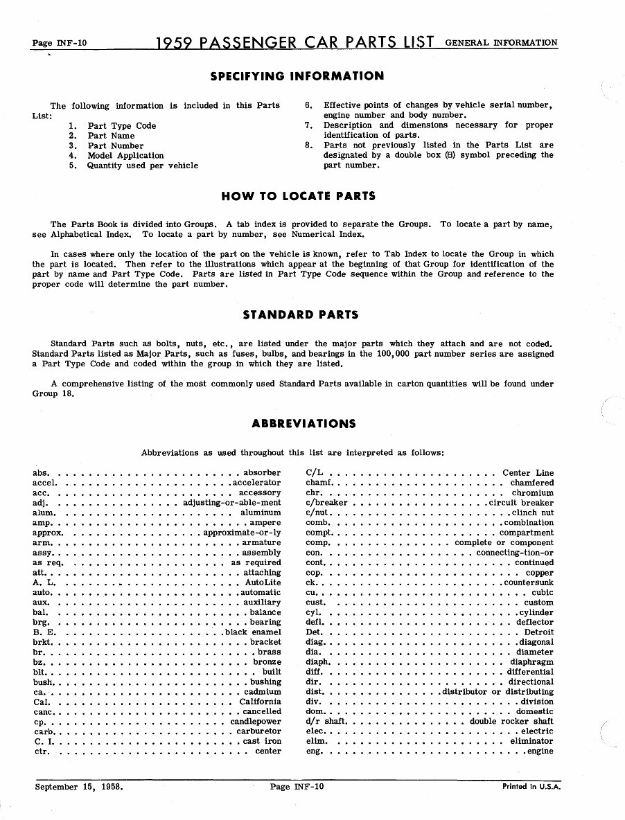 1959 mopar parts catalog Dodge Plymouth Desoto preview img 10