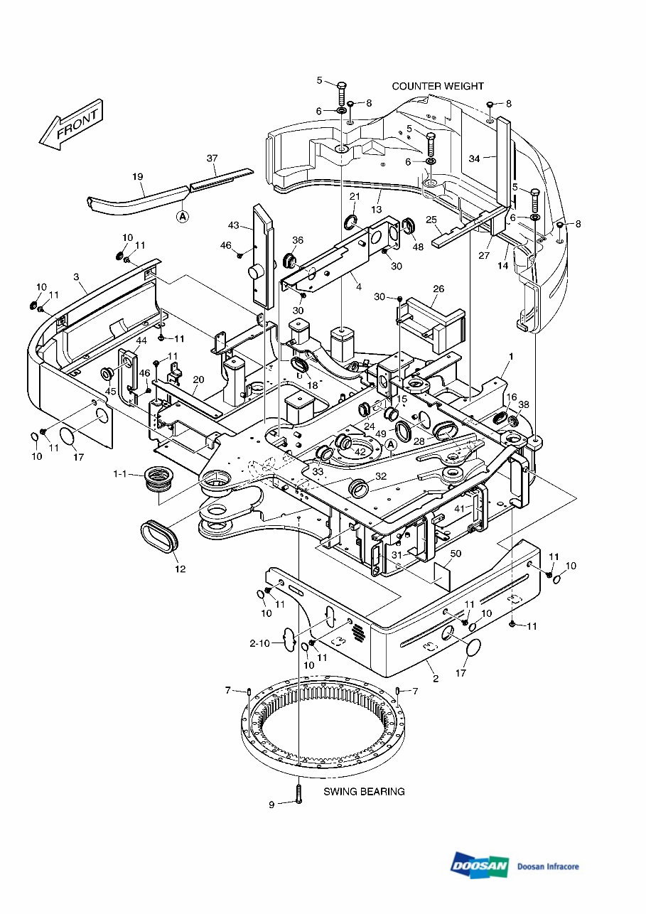 Daewoo Doosan DX63-3 Mini Crawler Excavator Parts Catalog preview img 1