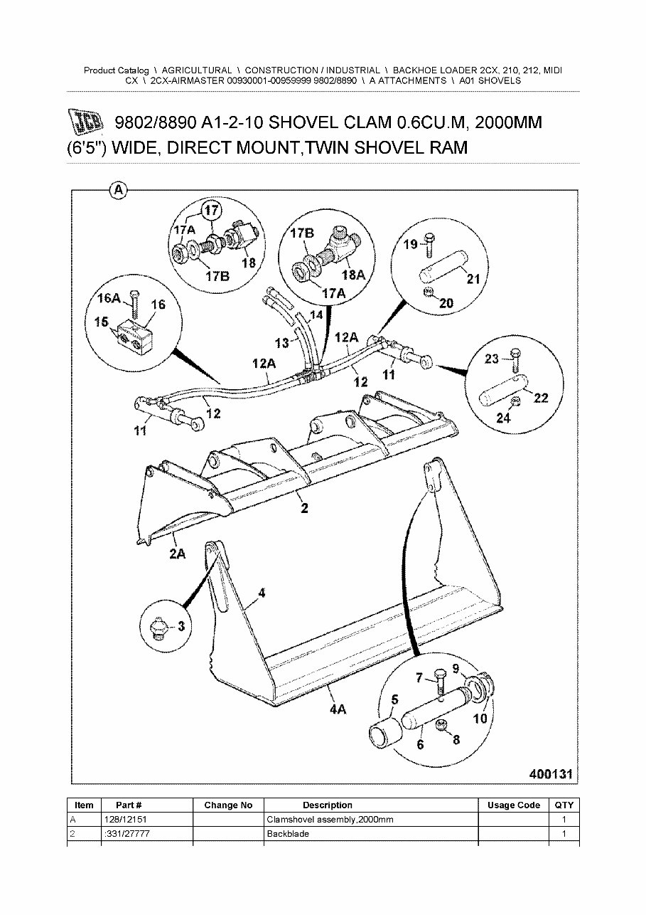 JCB 2CX-AIRMASTER BACKHOE Loader Parts Catalog Manual #1 preview img 6