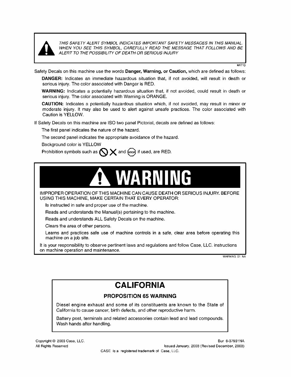 CASE CX47 Mini Hydraulic Excavator Operators Manual preview img 3
