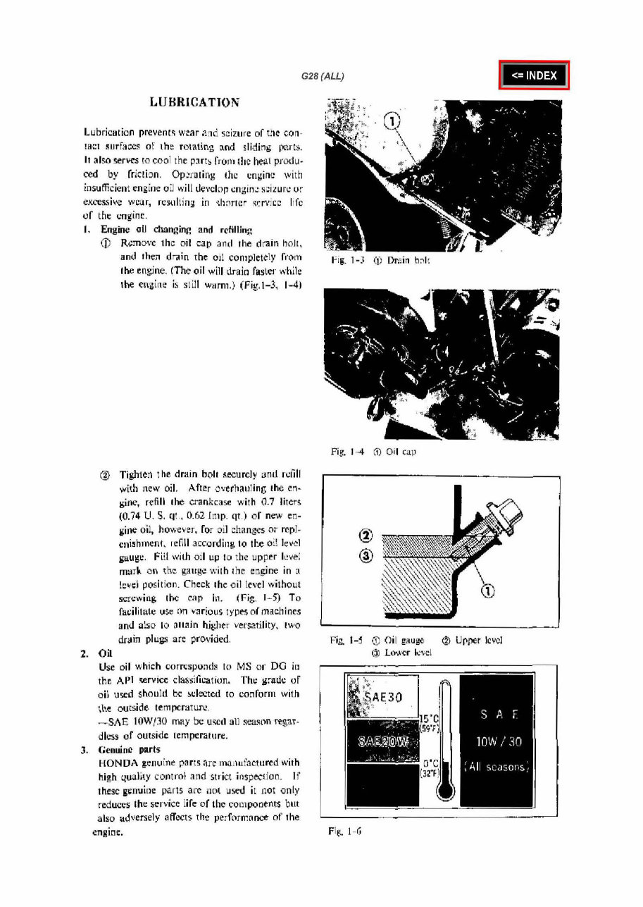 Honda G28 Horizontal Shaft Engine Repair Manual preview img 8
