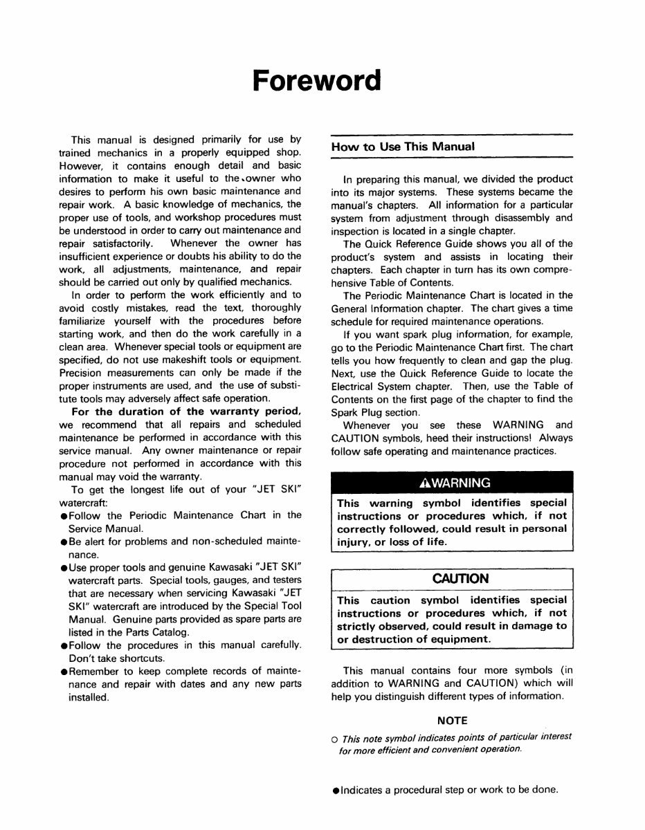 KAWASAKI JETSKI SC 650 650SC JL650 Full Service & Repair Manual 1991-1998 preview img 5