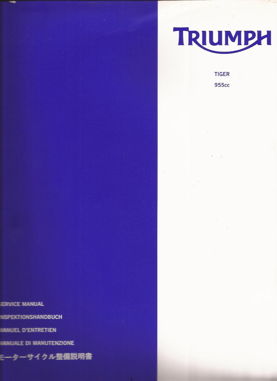 TRIUMPH TIGER 955CC 955I FUEL INJECTED Full Service & Repair Manual 2005-2006 preview img 1
