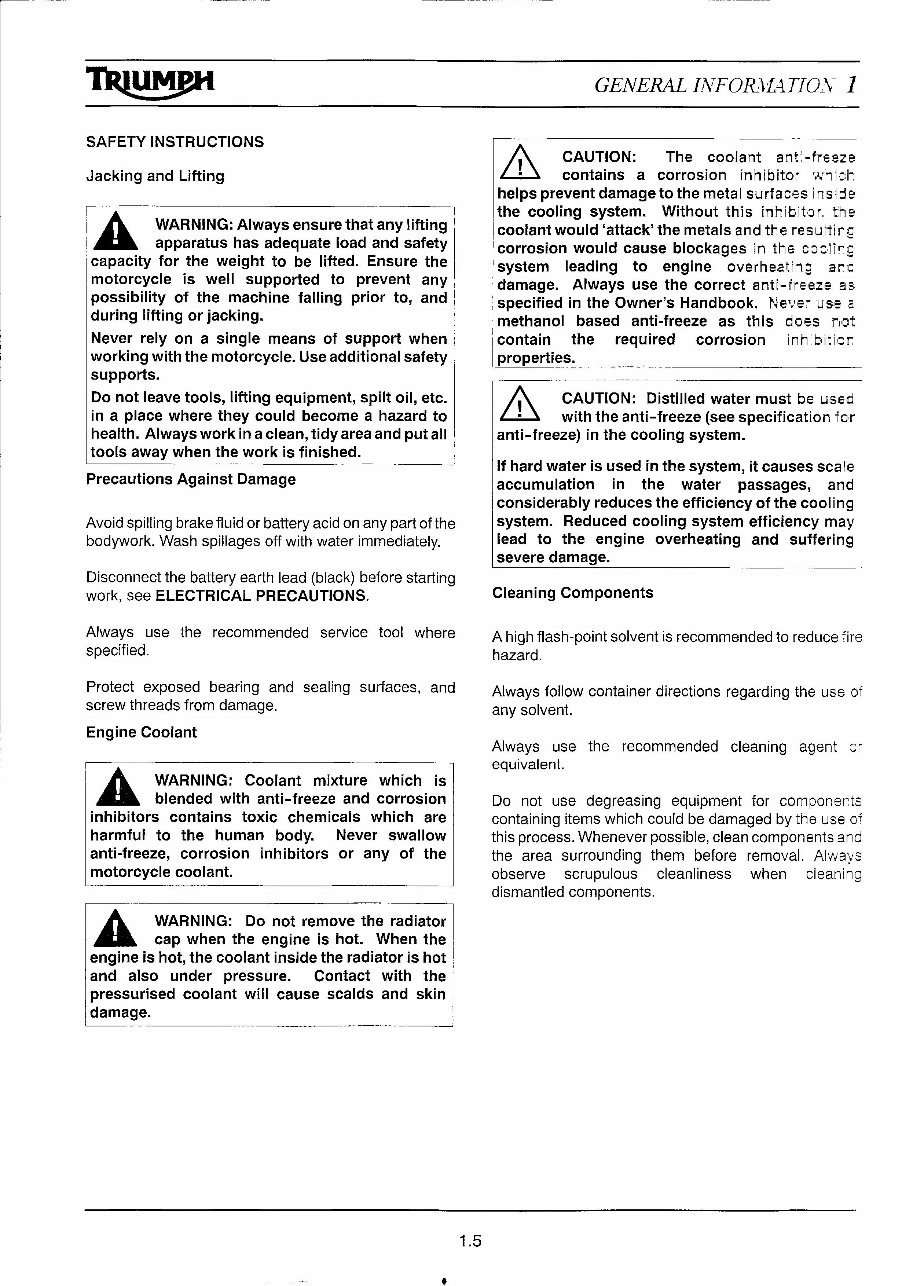 TRIUMPH TIGER 955CC 955I FUEL INJECTED Full Service & Repair Manual 2005-2006 preview img 10