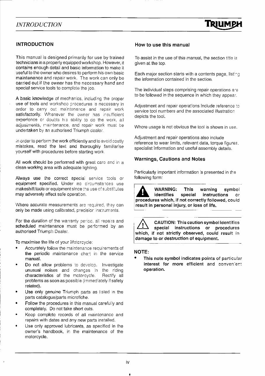 TRIUMPH TIGER 955CC 955I FUEL INJECTED Full Service & Repair Manual 2005-2006 preview img 4