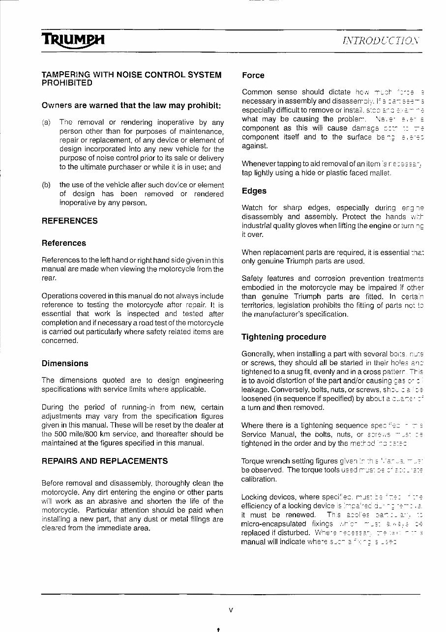 TRIUMPH TIGER 955CC 955I FUEL INJECTED Full Service & Repair Manual 2005-2006 preview img 5