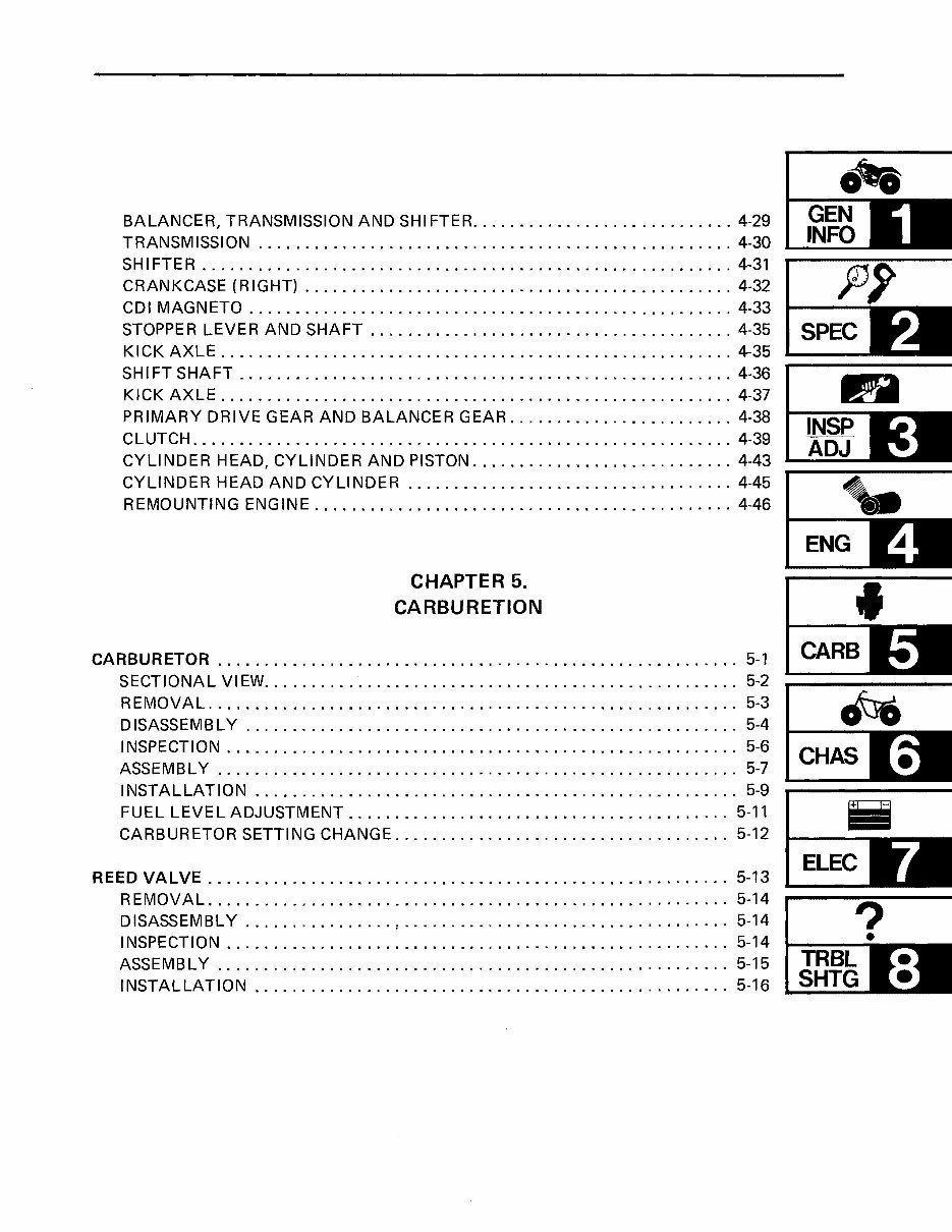 Yamaha Blaster YFS200U YFS200A YFS200P 1988-2006 Manual preview img 9