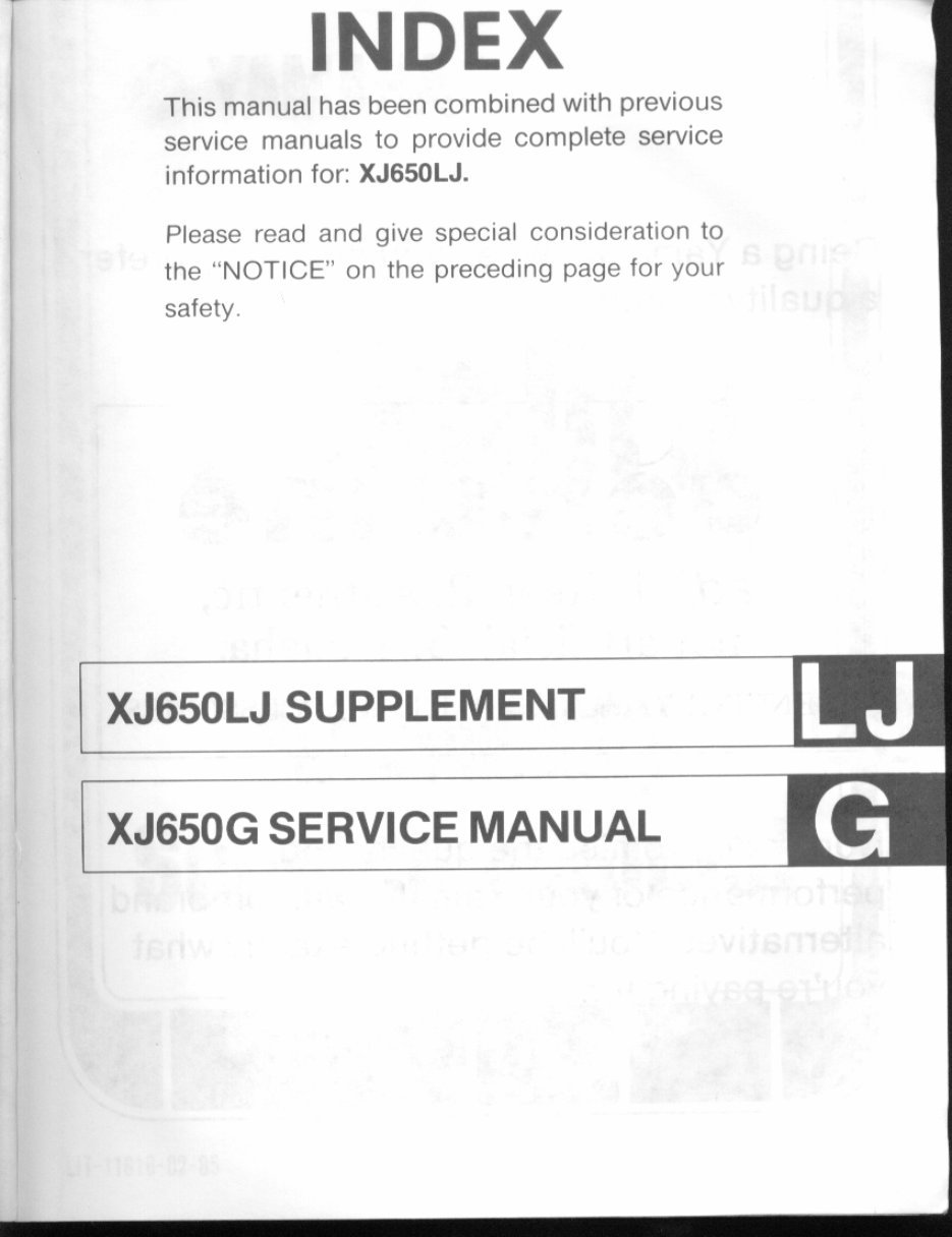 YAMAHA XJ650LJ TURBO Workshop Repair Manual All 1982 Onwards Models Covered preview img 4