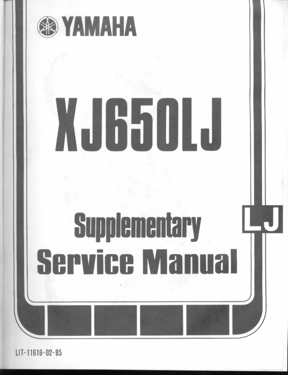 YAMAHA XJ650LJ TURBO Workshop Repair Manual All 1982 Onwards Models Covered preview img 6