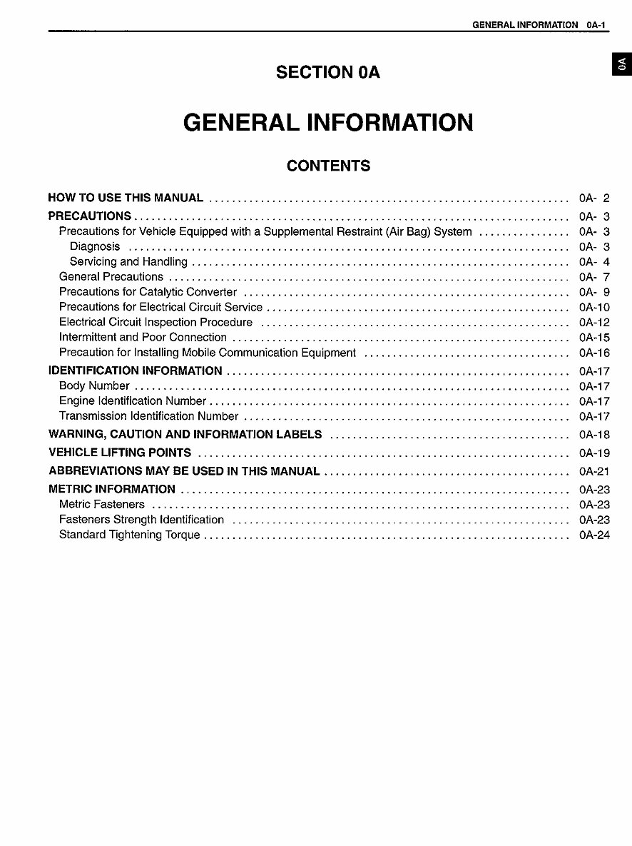 Suzuki Samurai SJ Service Factory Workshop Manual preview img 4