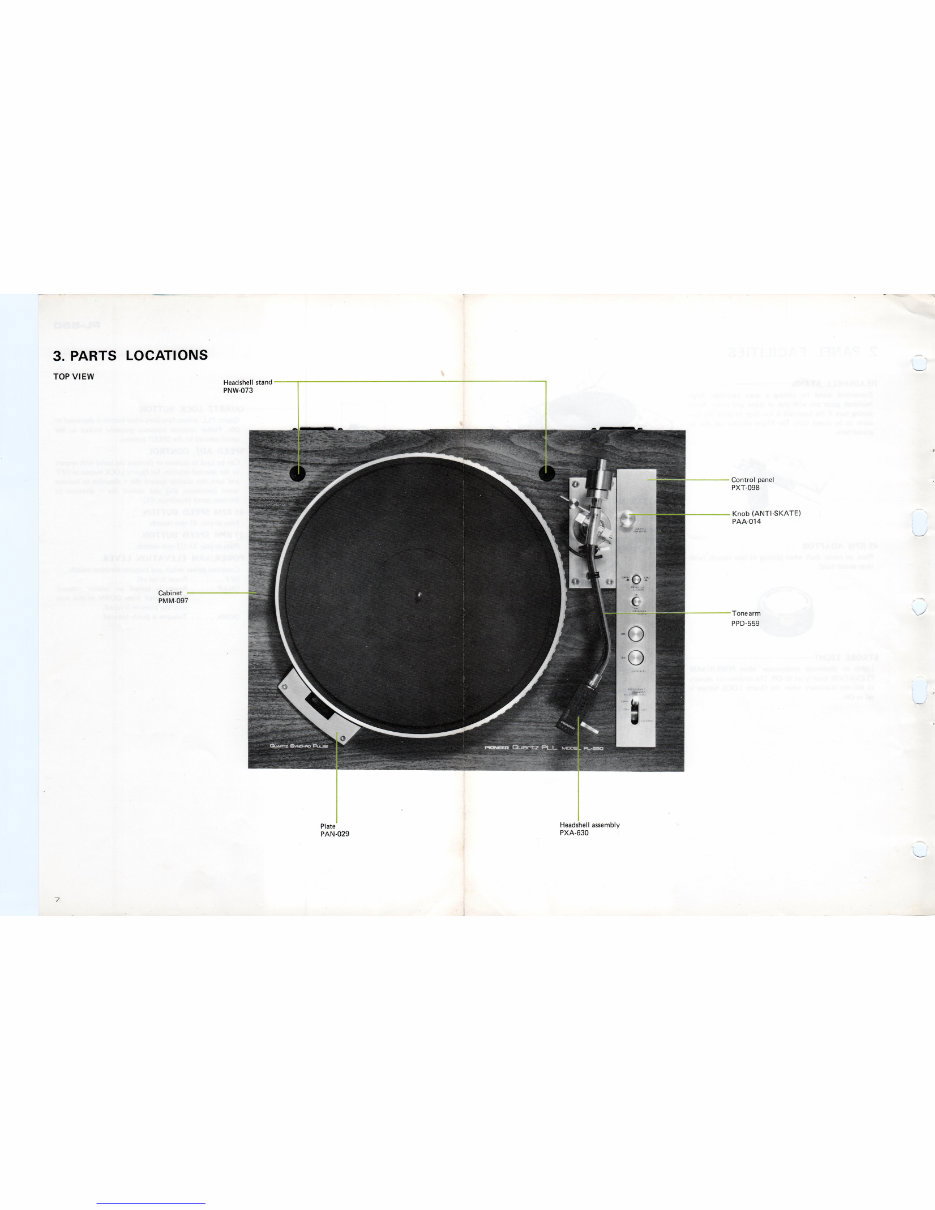 PIONEER PL-550 DIRECT DRIVE TURNTABLE Service Manual preview img 5
