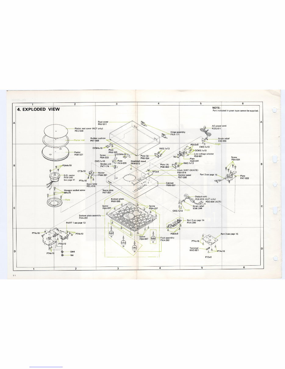 PIONEER PL-550 DIRECT DRIVE TURNTABLE Service Manual preview img 7