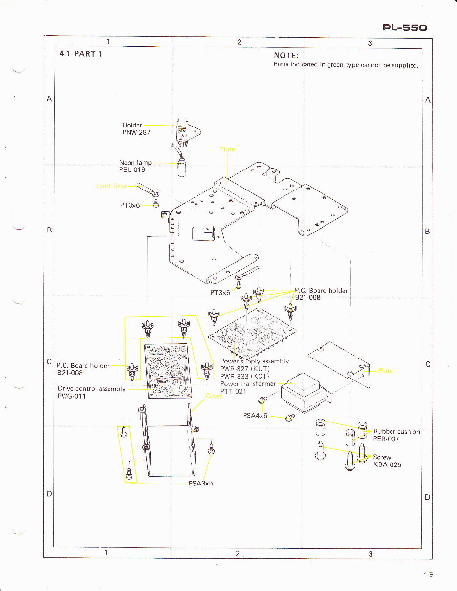 PIONEER PL-550 DIRECT DRIVE TURNTABLE Service Manual preview img 8