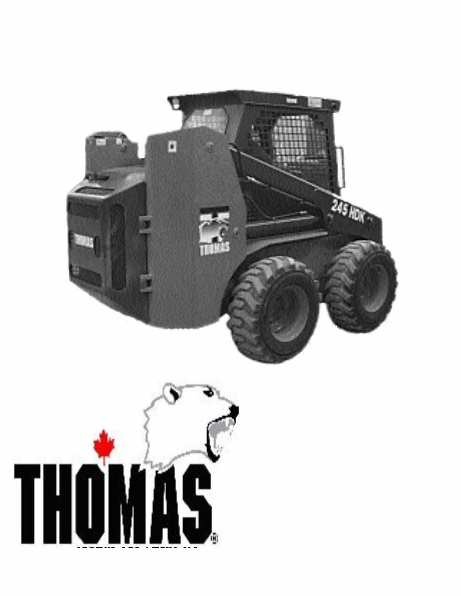 Thomas T225, T243 HDS, T245 HDS, T245 HDK, Protough 2200 Skid Steer Loader Service Repair Workshop Manual preview img 1
