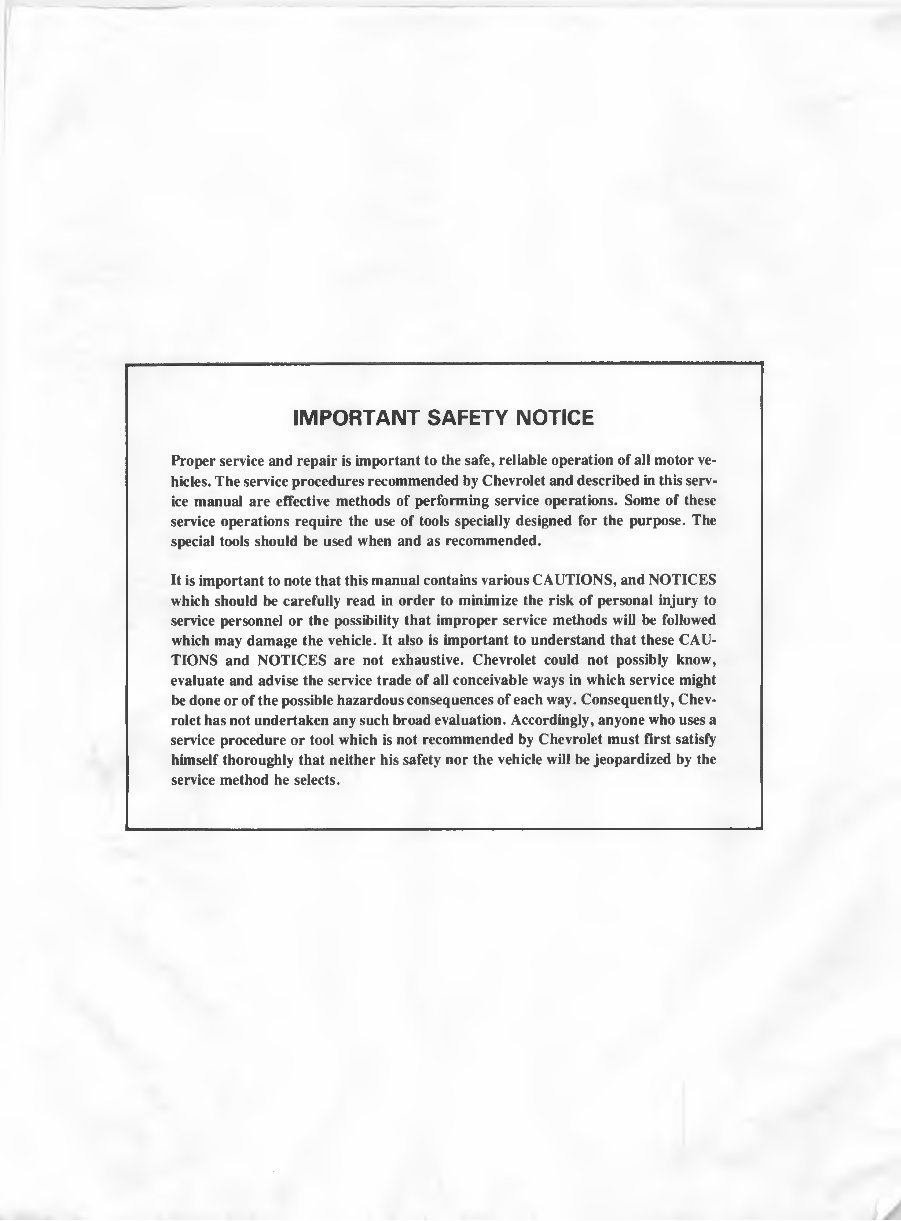1981 Chevrolet Light Duty Truck 10 to 30 Service & Repair Manual preview img 3