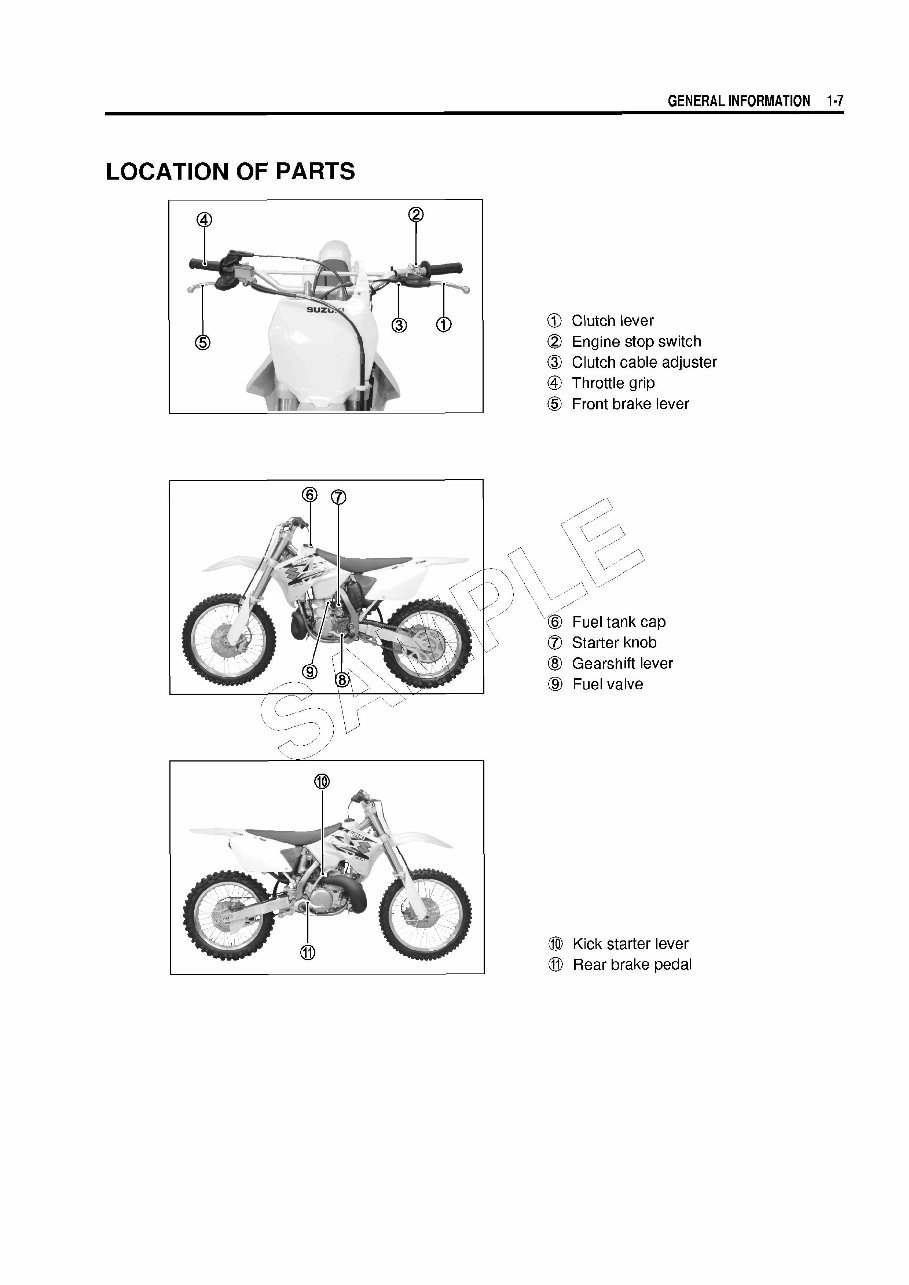 2011 Suzuki RM250 Service & Repair Manual preview img 10