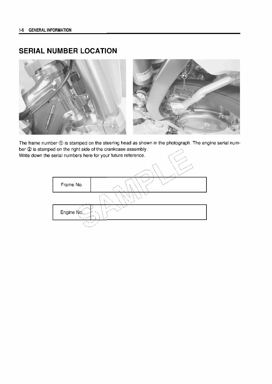 2011 Suzuki RM250 Service & Repair Manual preview img 9