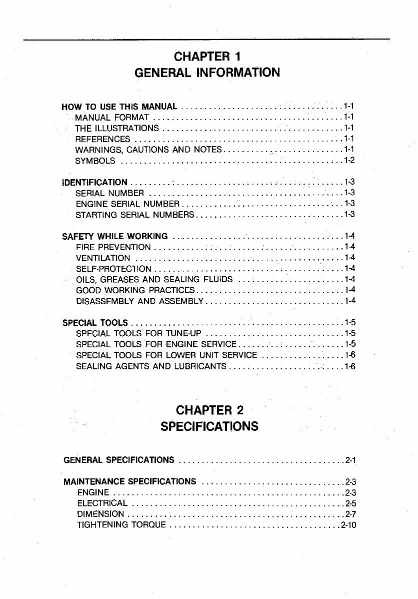 1992 Yamaha 55HP 2-Stroke Outboards (C55ELRP/C55ELRQ/C55ELRR/C55ELRS/C55ELRT/C55TLRS/C55TLRT) OEM Service & Repair Manual preview img 5