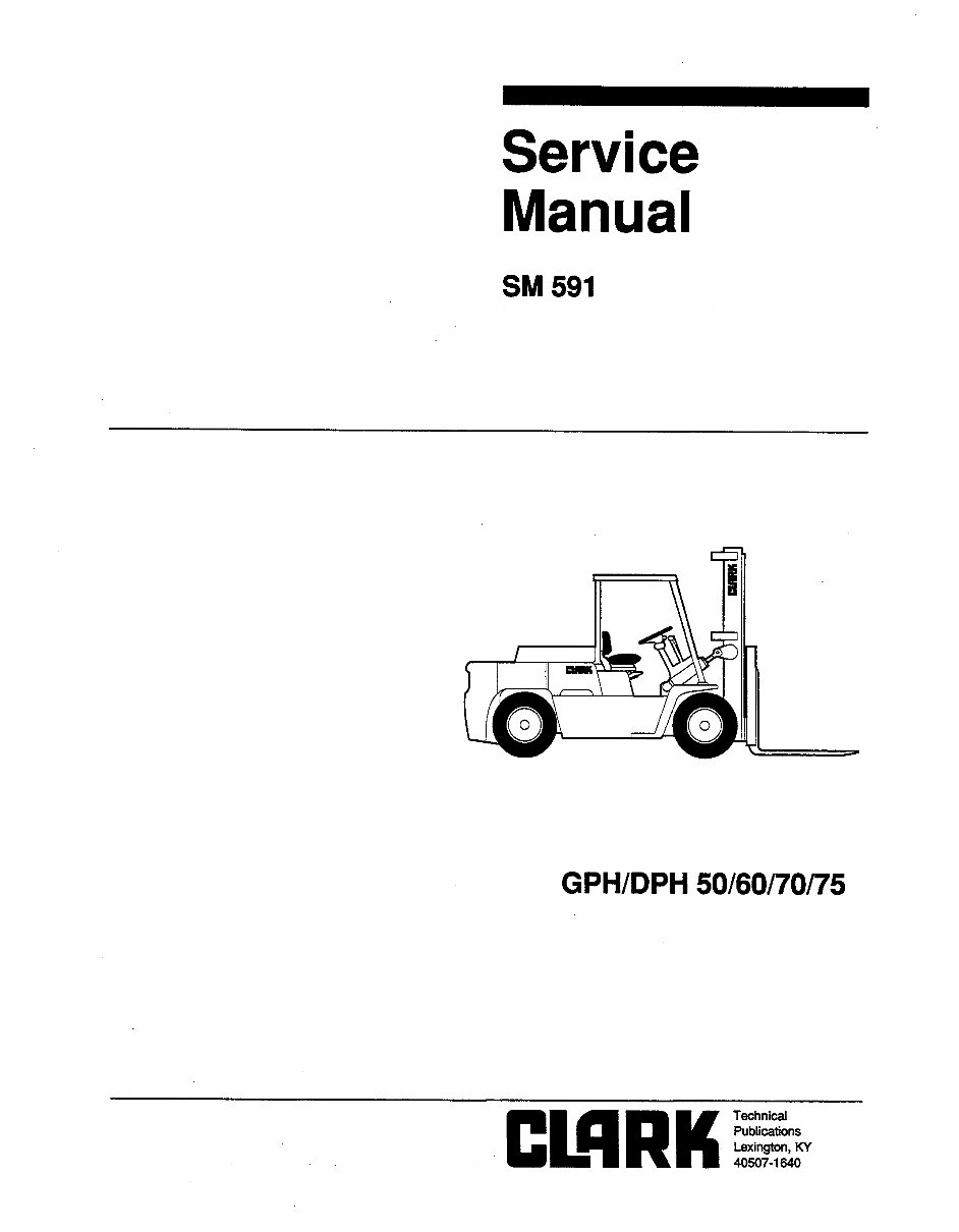 CLARK Forklift FACTORY Service Repair Manual preview img 1