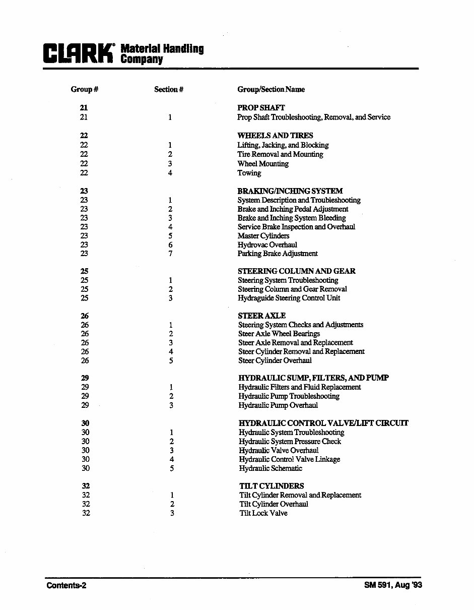 CLARK Forklift FACTORY Service Repair Manual preview img 4