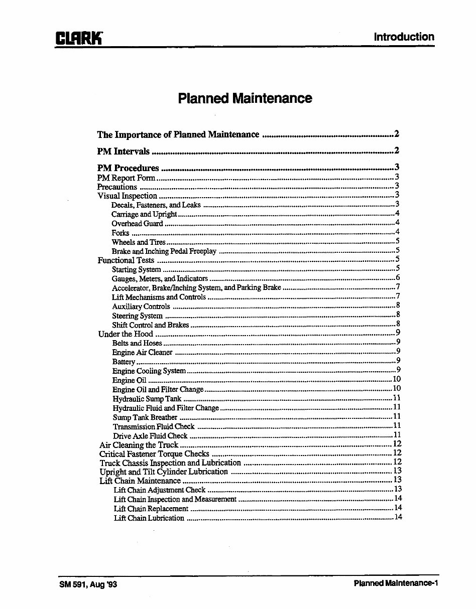 CLARK Forklift FACTORY Service Repair Manual preview img 6