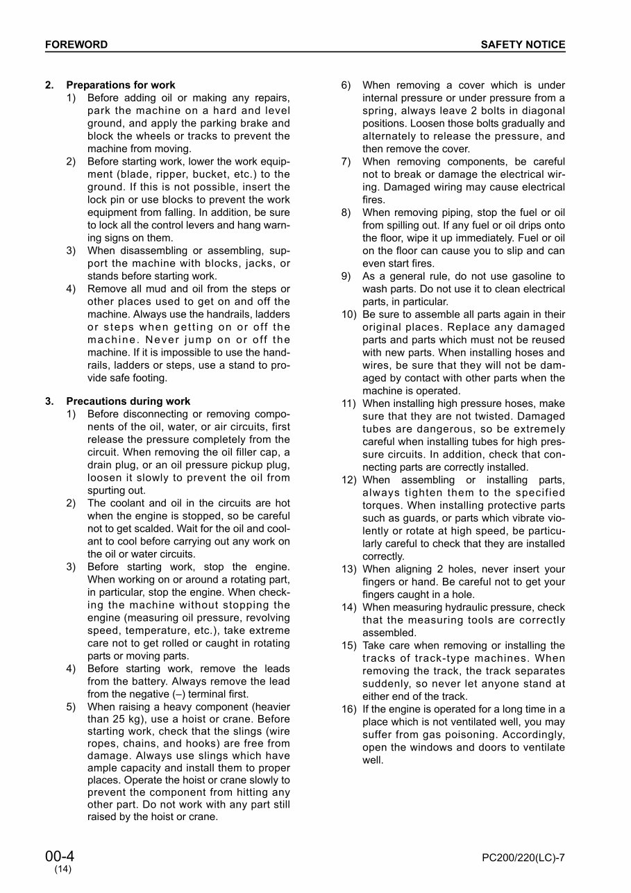 KOMATSU PC200-7, PC200LC-7, PC200-7B, PC200LC-7B, PC220-7, PC220LC-7 Hydraulic Excavator Service Repair Manual + Operation & MAI preview img 10