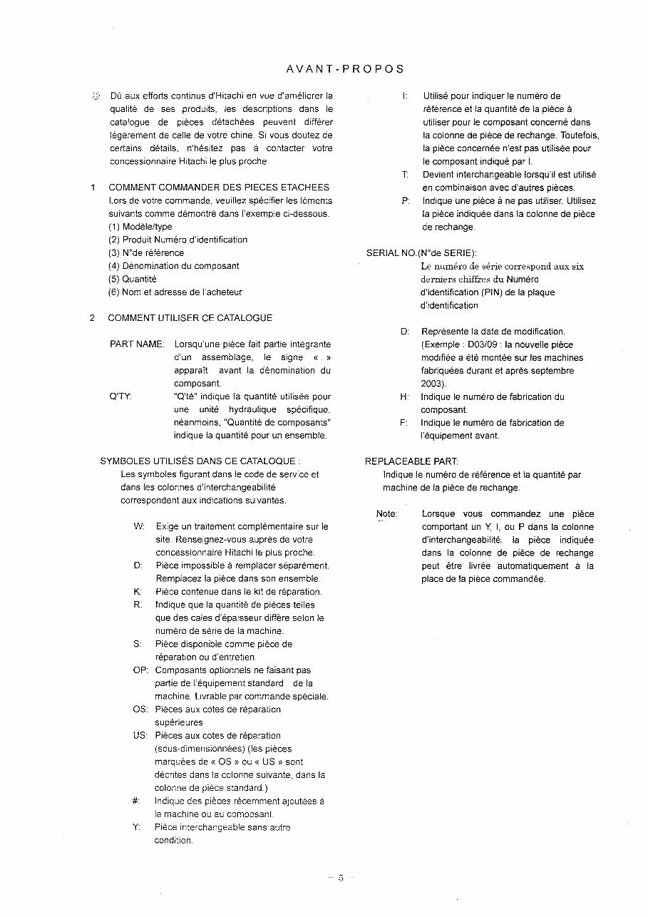 HITACHI ZAXIS ZX450-3 ZX450LC-3 ZX470H-3 ZX470LCH-3 ZX500LC-3 ZX520LCH-3 Excavator EQUIPMENT COMPONENTS Parts Catalog Manual preview img 9